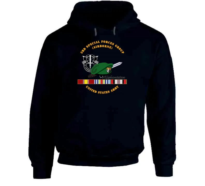 3rd SFG DUI, Beret, Dagger - US Army - Afghanistan Ribbons T Shirt