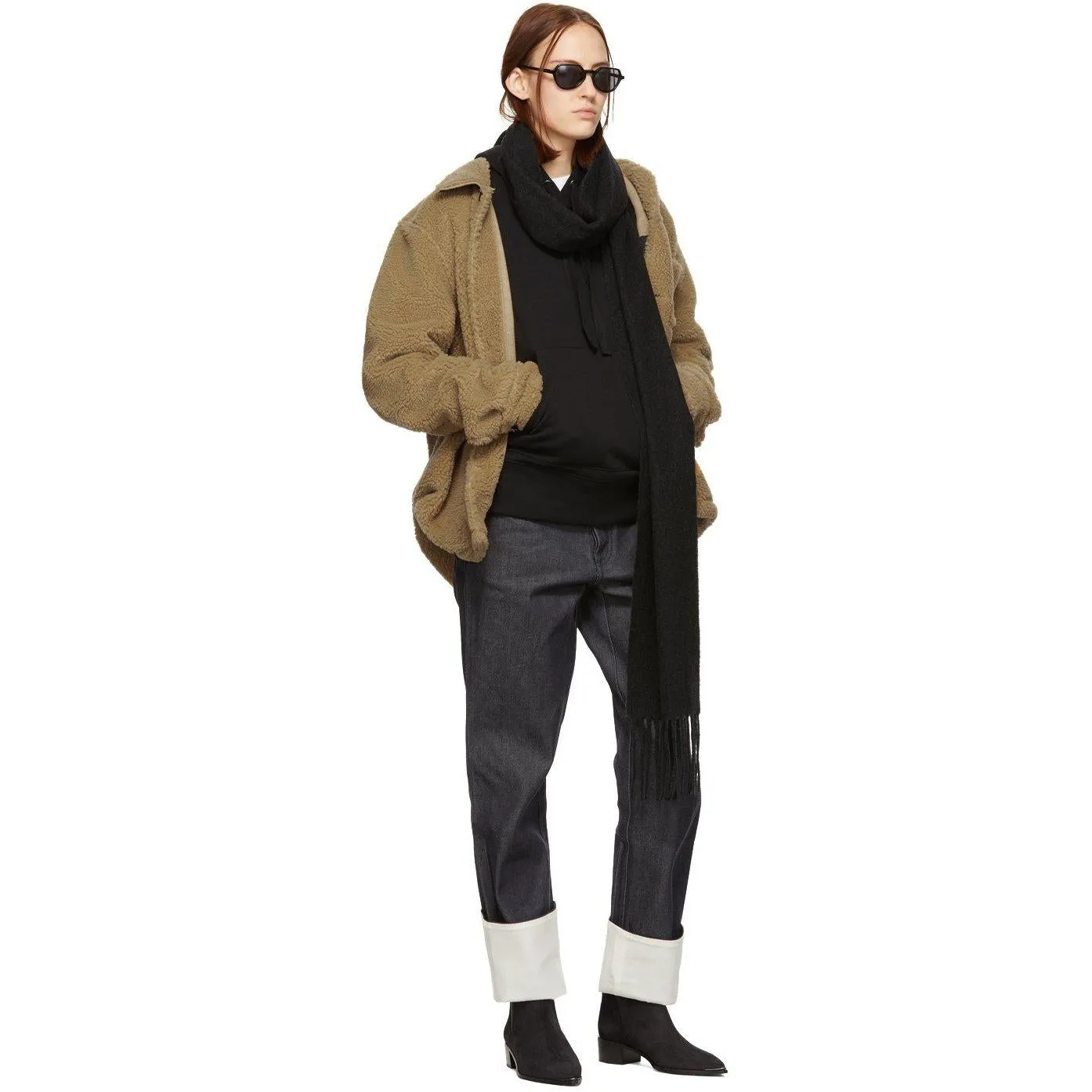 Acne Studios Black Skinny Canada Scarf