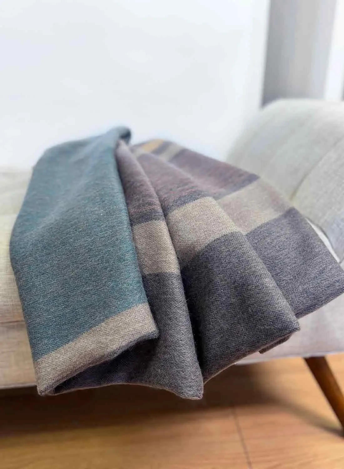 Alpaca Throw Blanket - Jade Forest