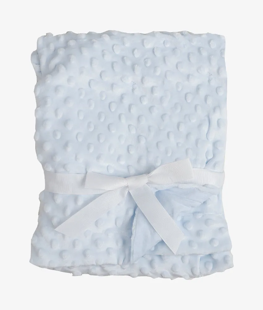 Baby Minky Dotted Blanket - Blue