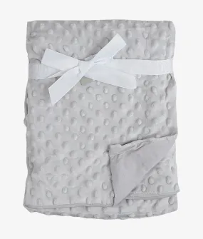 Baby Minky Dotted Blanket - Grey