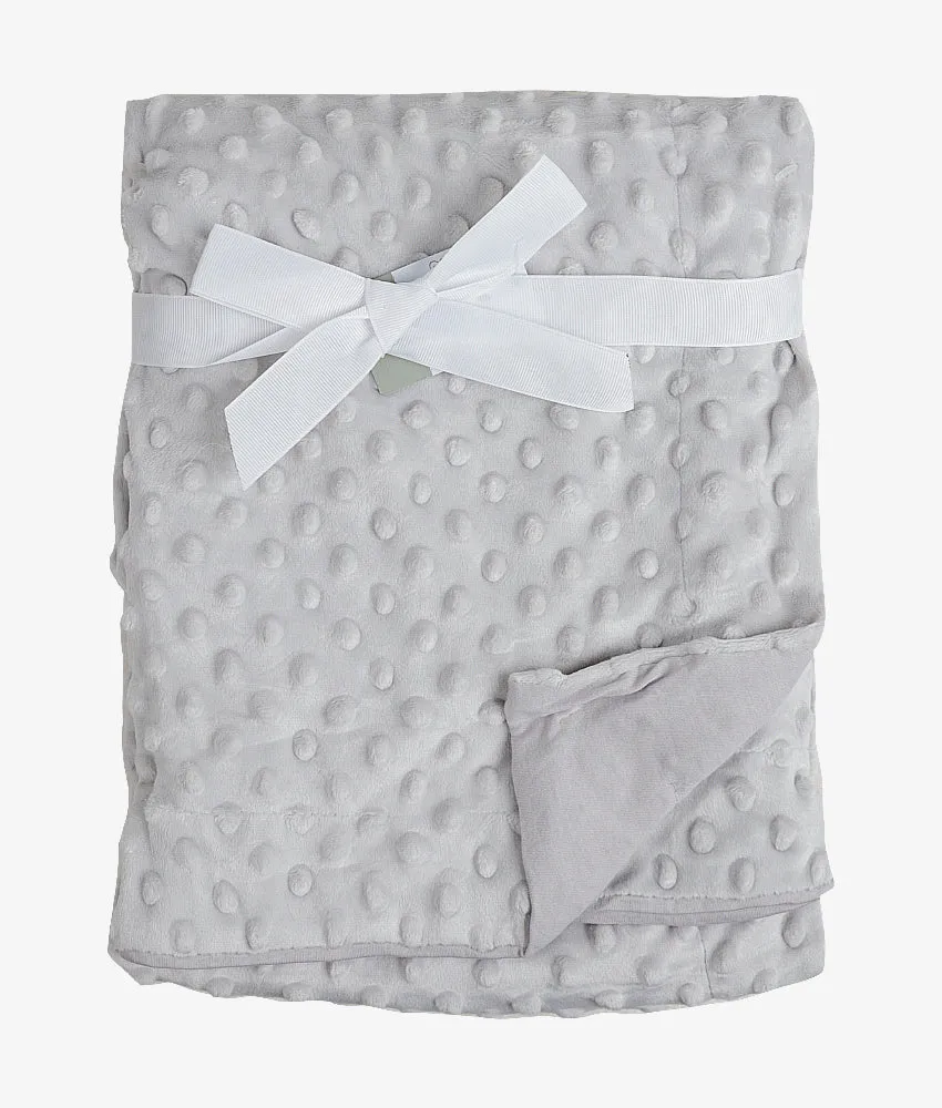 Baby Minky Dotted Blanket - Grey