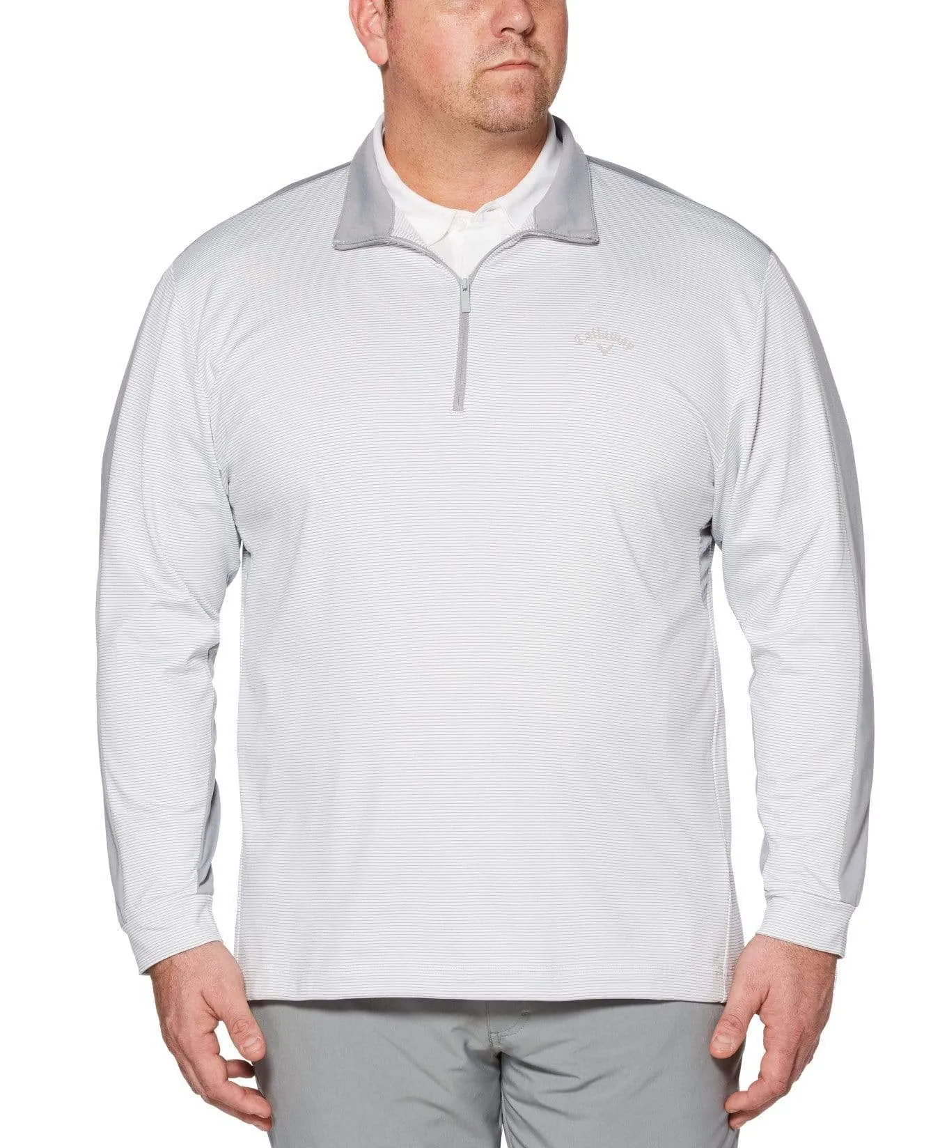 Big & Tall Thermal Fine Line Pullover with Chevron