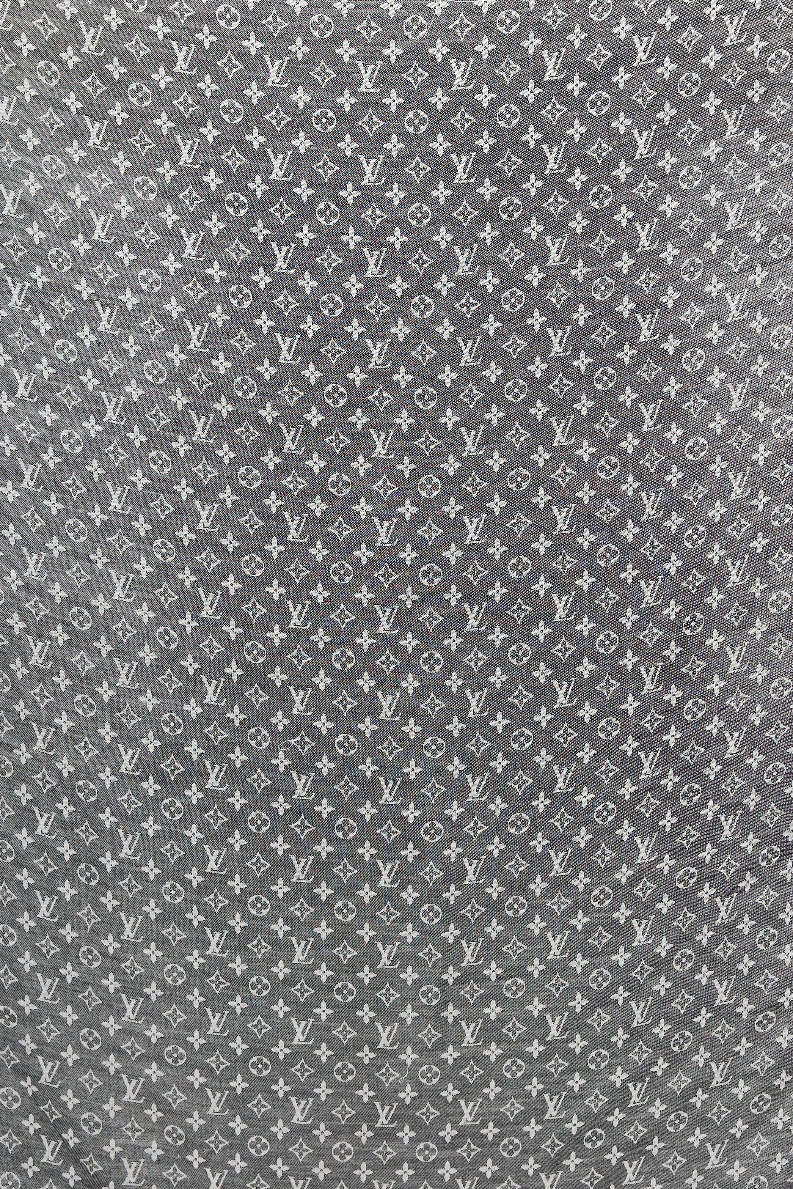Black & Grey Monogram Chale Scarf