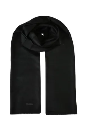 Black Jas silk Single Color Shawl 70x180 cm