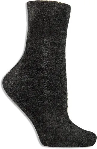 Black Soft And Fuzzy Socks (Women's)