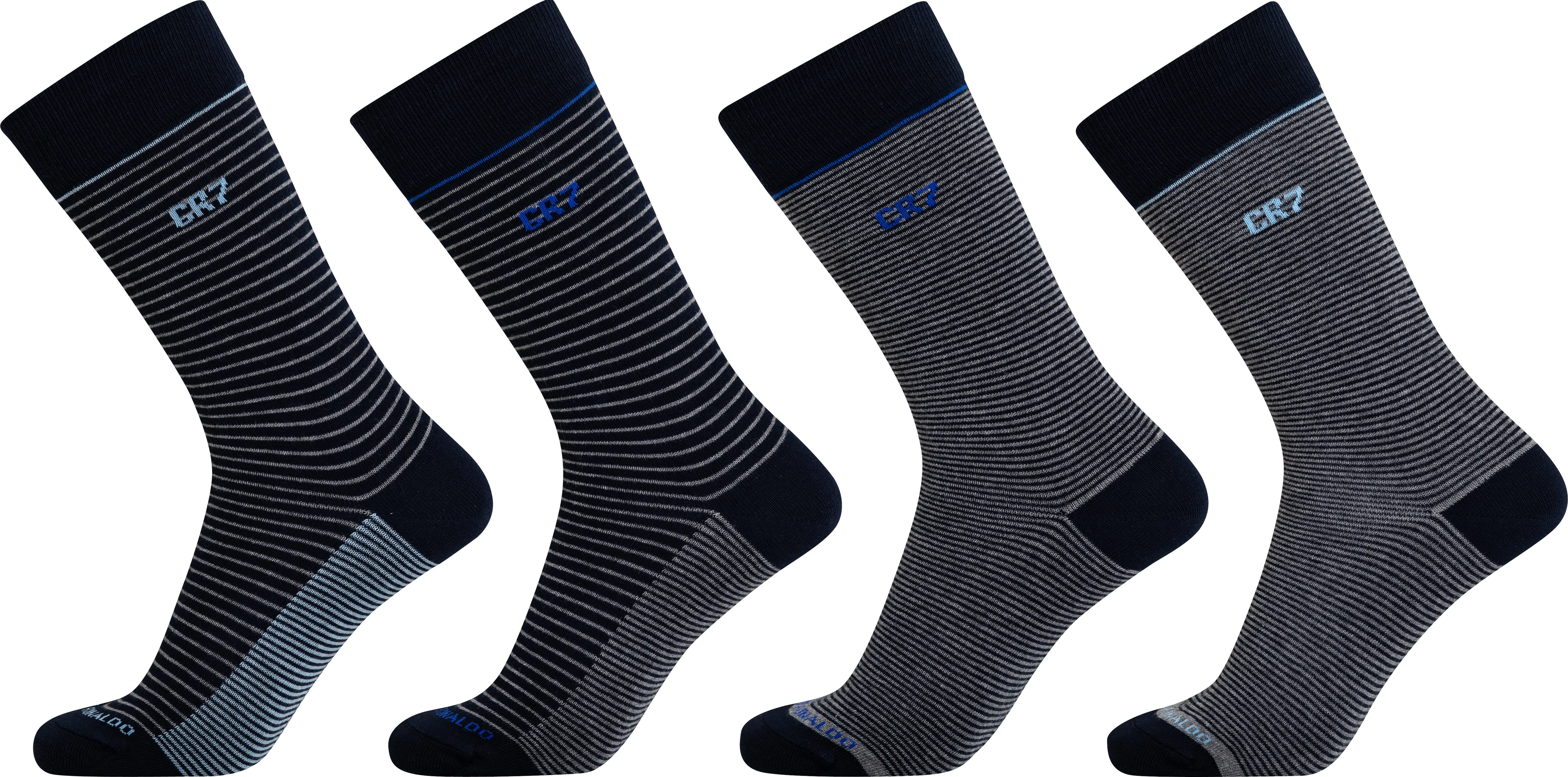 CR7 Men's Cotton Blend 4-Pack Fashion Socks, Gift Box
