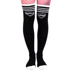 Creepy Bitch Thigh High Socks