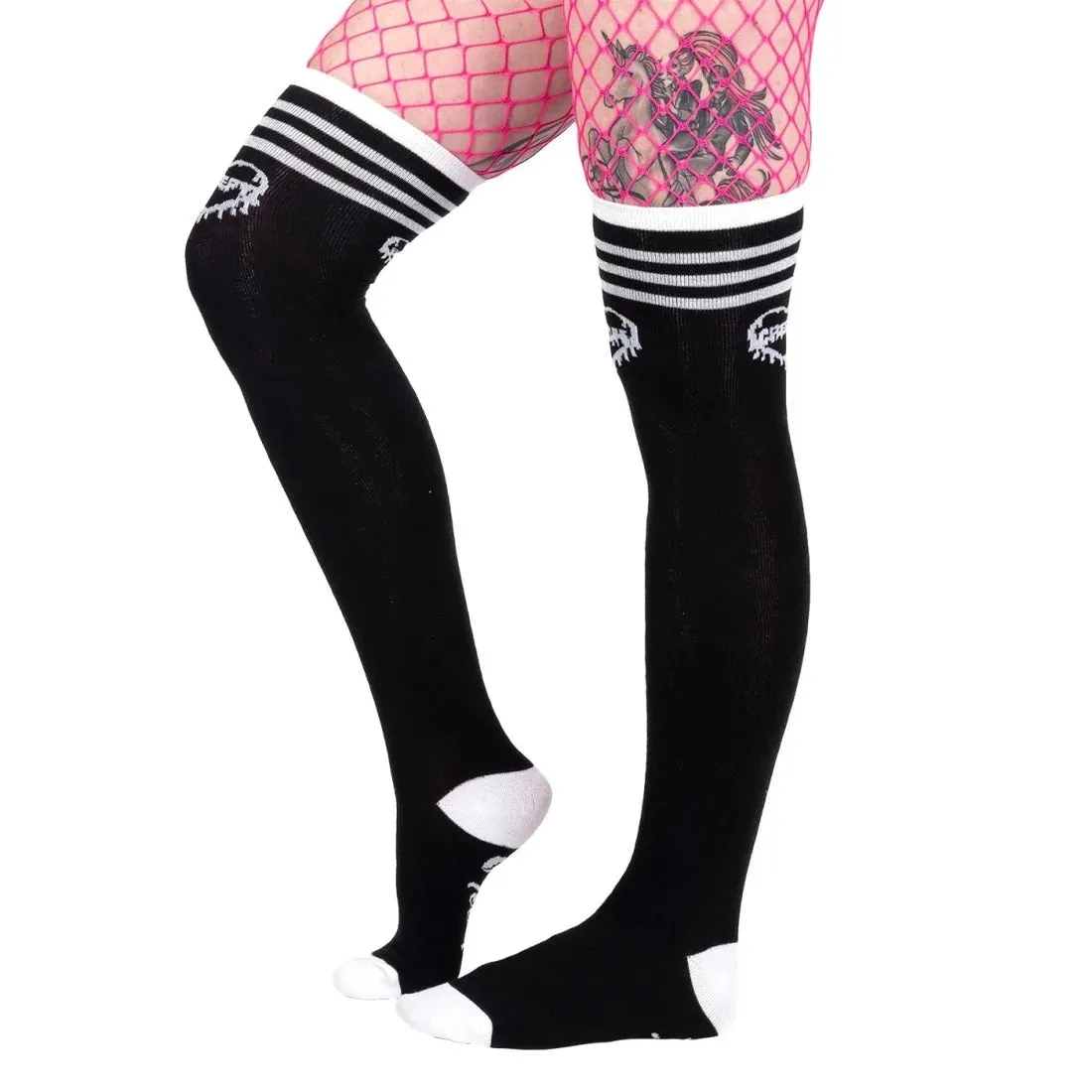 Creepy Bitch Thigh High Socks