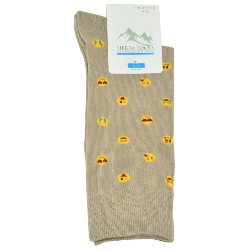 Emoji Design Colorful Smooth Toe Men Crew Socks