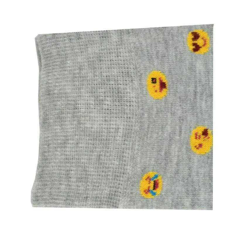 Emoji Design Colorful Smooth Toe Men Crew Socks