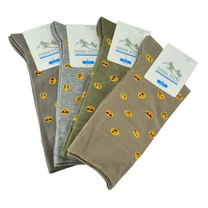 Emoji Design Colorful Smooth Toe Men Crew Socks