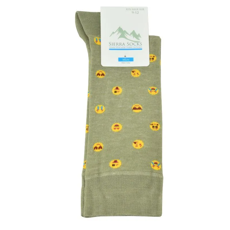 Emoji Design Colorful Smooth Toe Men Crew Socks