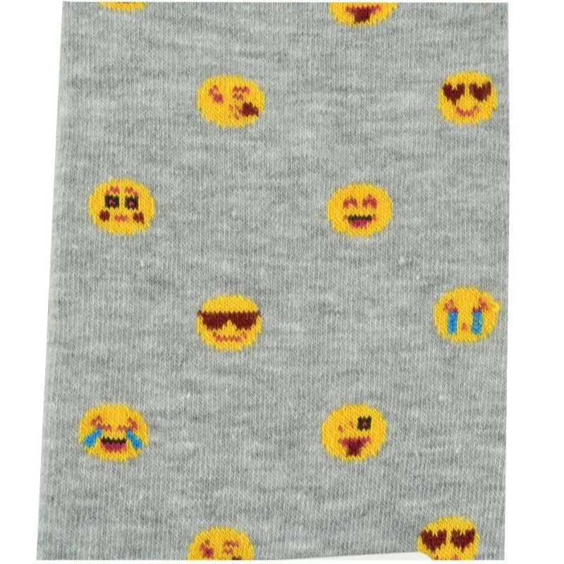 Emoji Design Colorful Smooth Toe Men Crew Socks