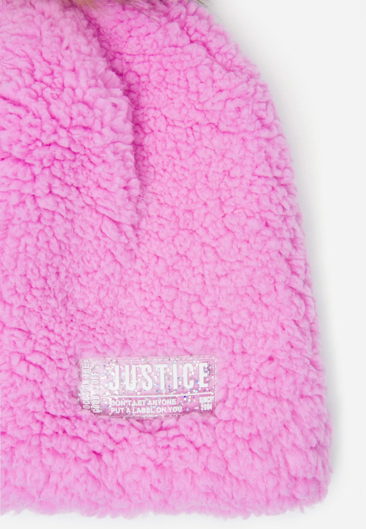 Faux Sherpa Pom-Pom Beanie Hat & Gloves