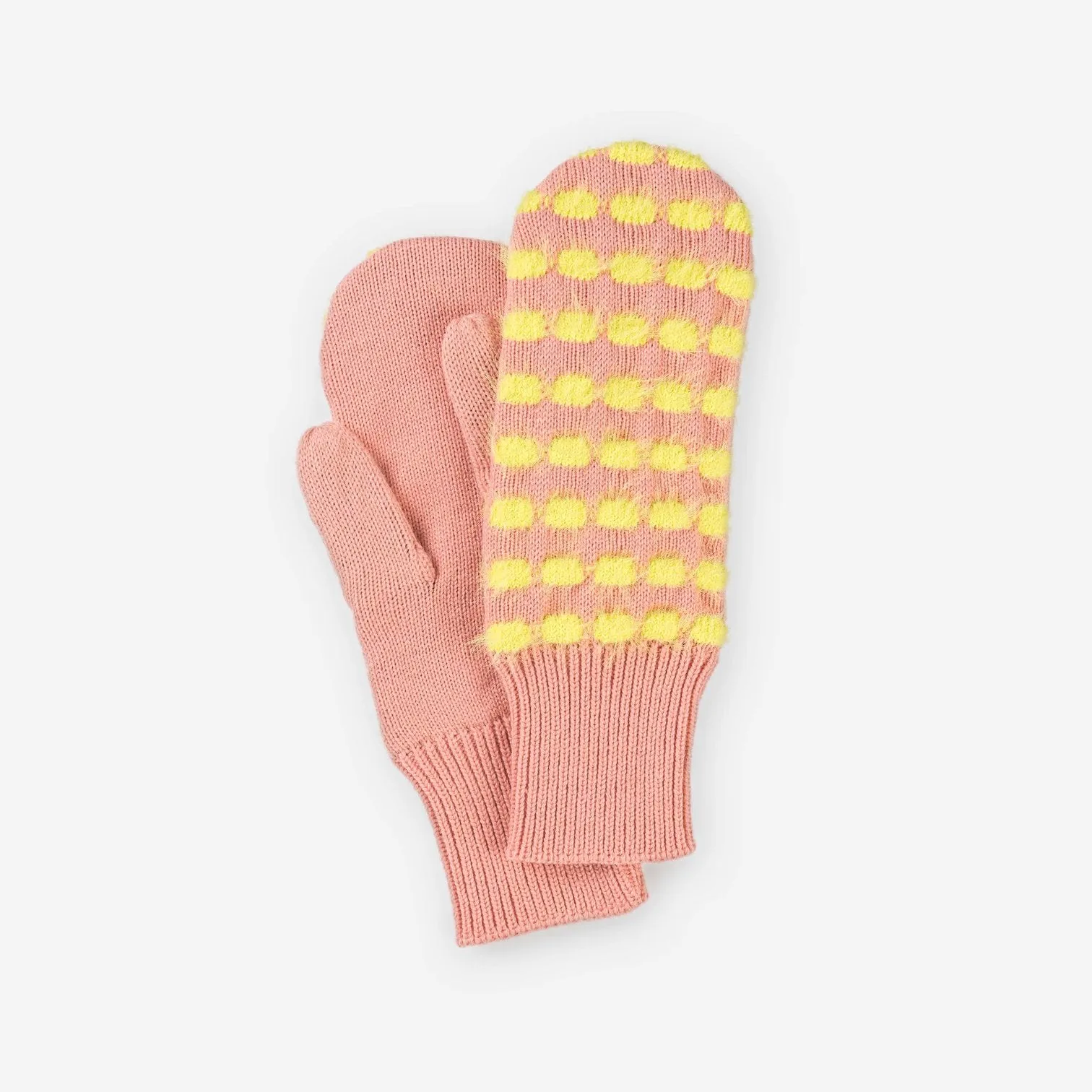 Fur Bubble Dot Mittens
