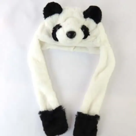 Fuzzy Panda Hat for 18" Dolls