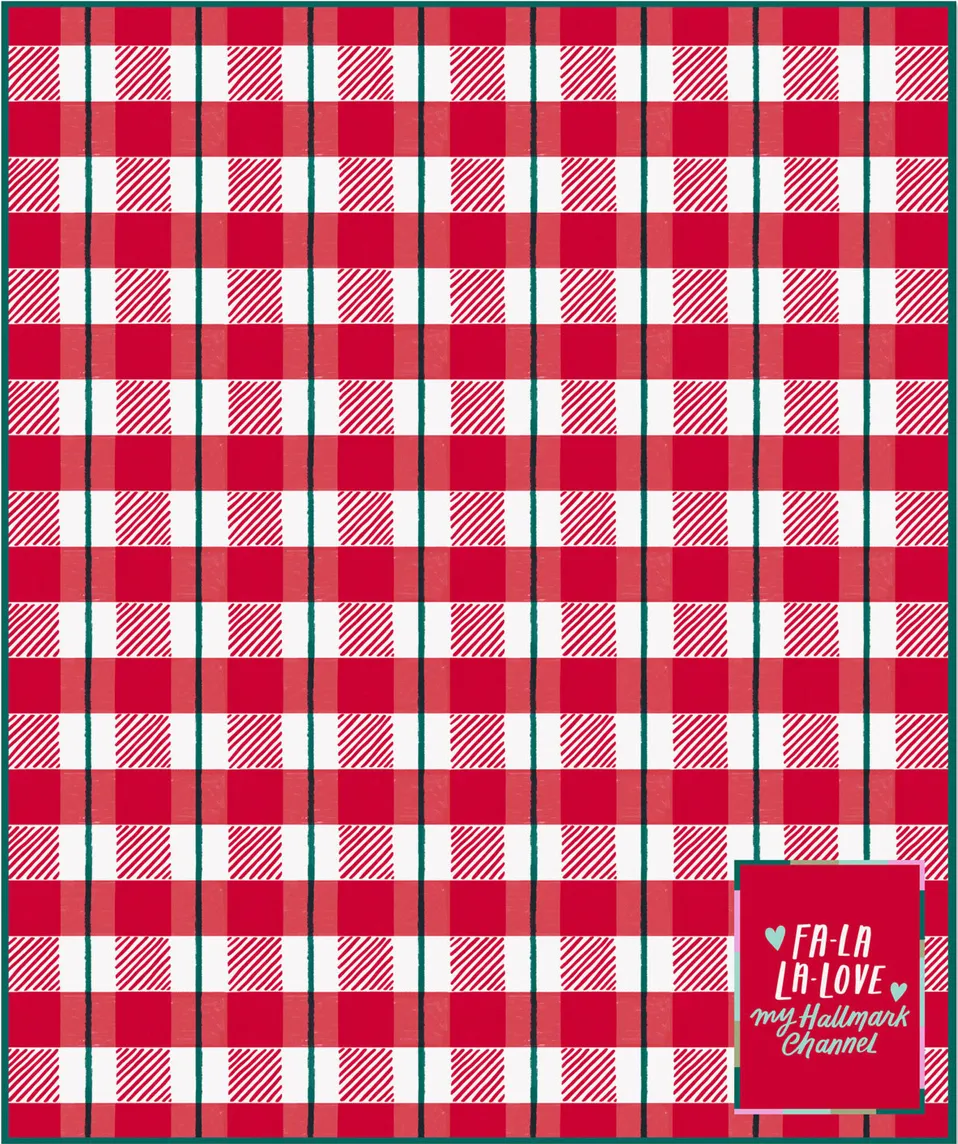 Hallmark Channel Fa-La-La-Love Plaid Blanket, 50x60