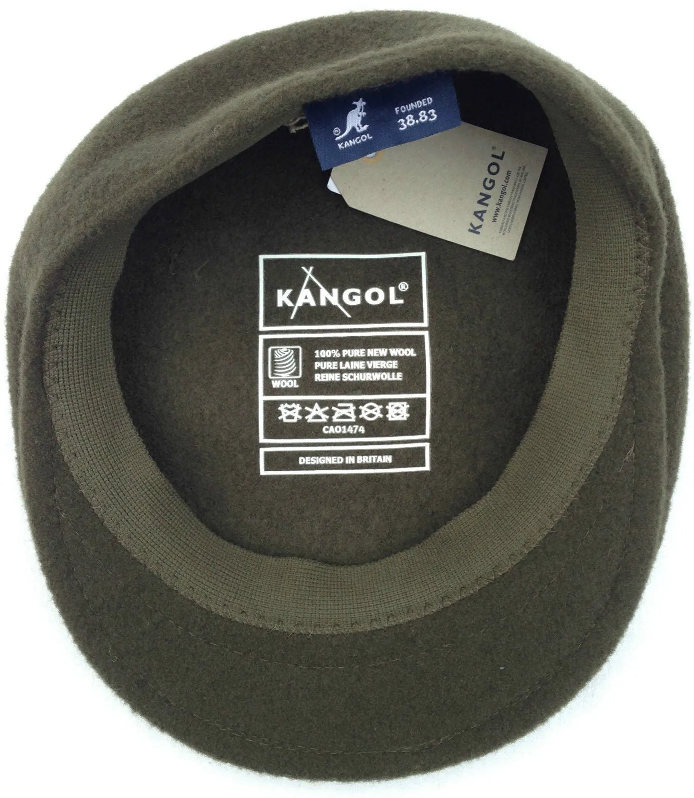 KANGOL 504 Wool Ivy Cap Mens Warm Winter Flat Classic Hat - Loden (Dark Green)