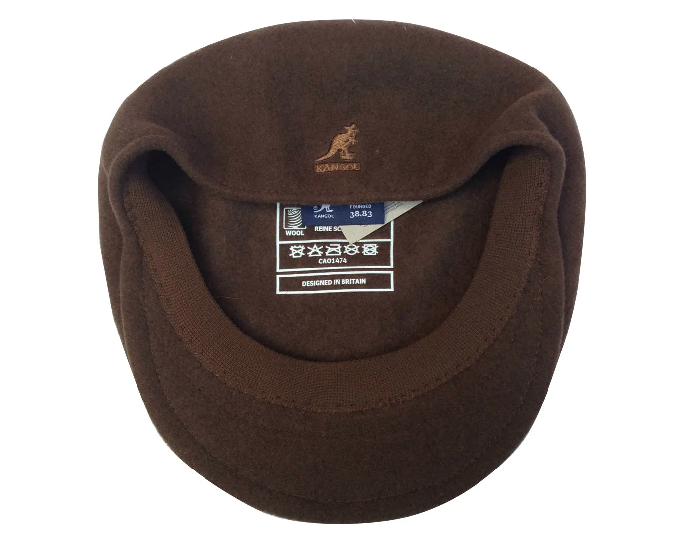 KANGOL 504 Wool Ivy Cap Mens Warm Winter Flat Classic Hat - Tobacco Brown