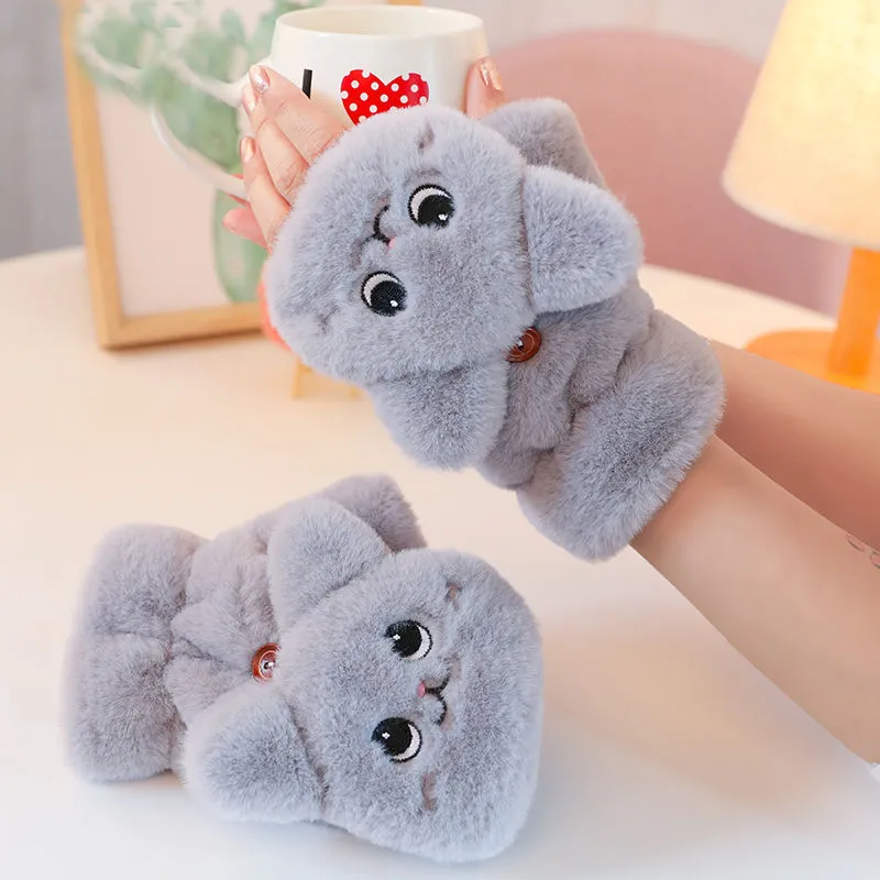 Kawaii Smiling Bunny Gloves