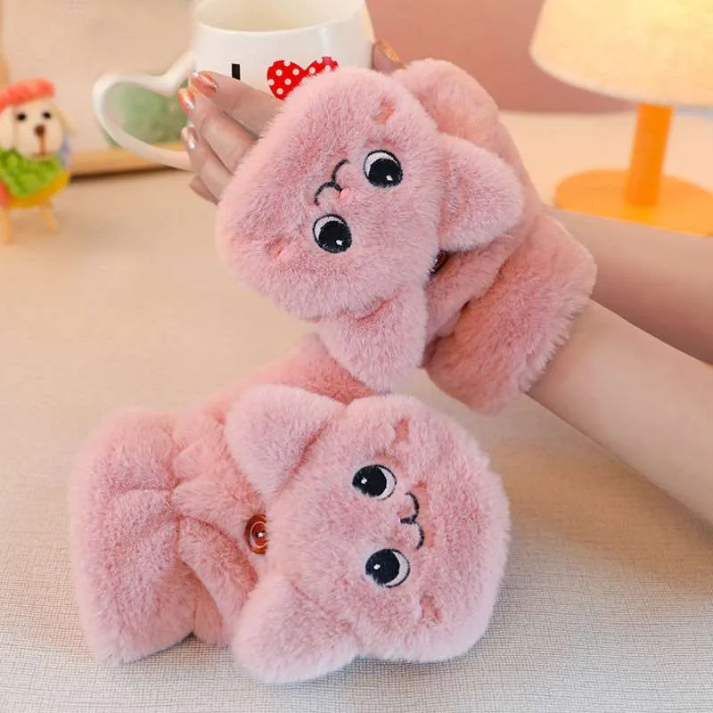 Kawaii Smiling Bunny Gloves