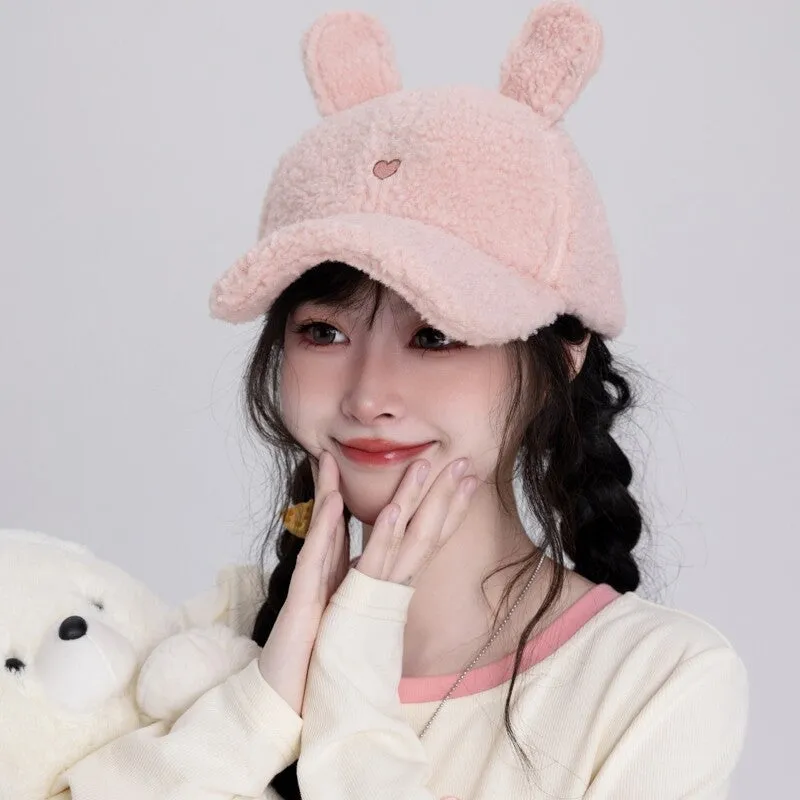 Kawaii Sweet Style Pink Peaked Cap