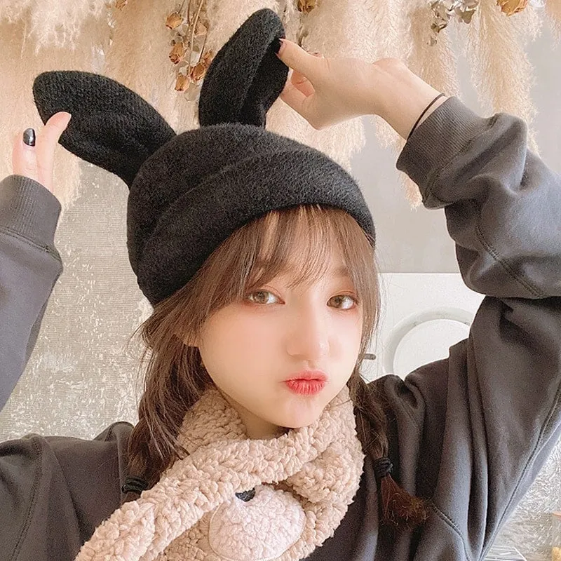 Kawaii White Bunny Ears Hat