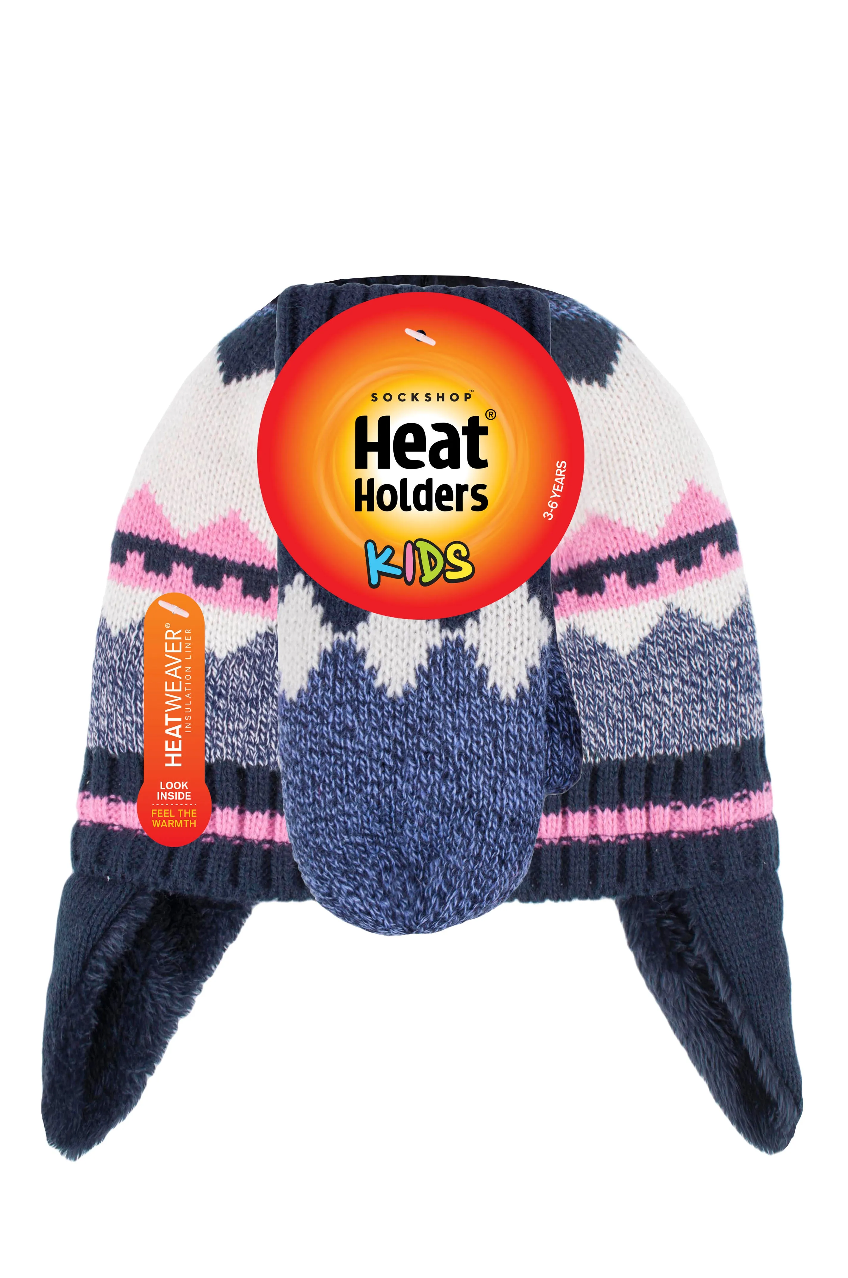 Kids Nordic Dream Cosy Ears Hat & Mittens - Navy