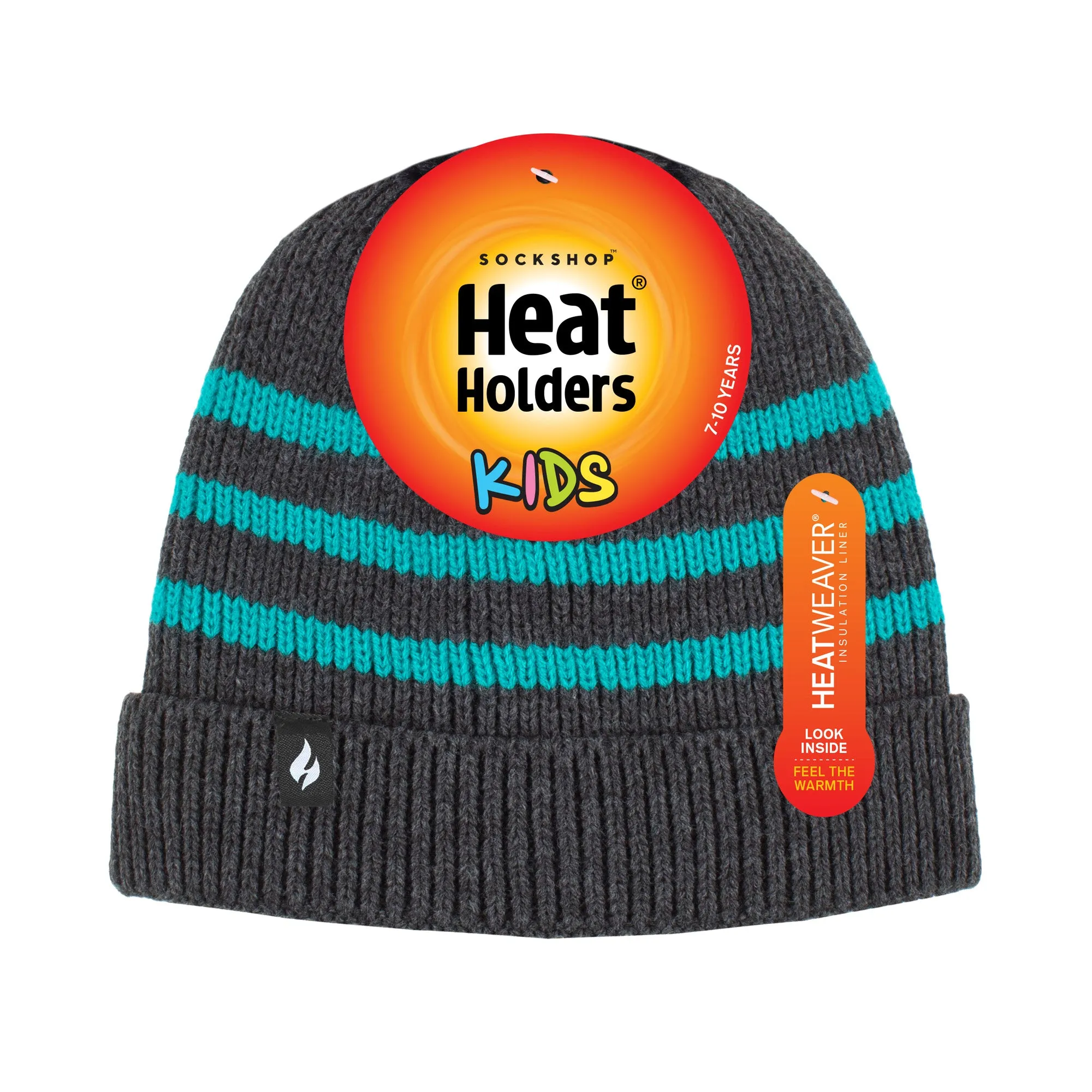 Kids Scout Stripe Turn Over Hat - Grey