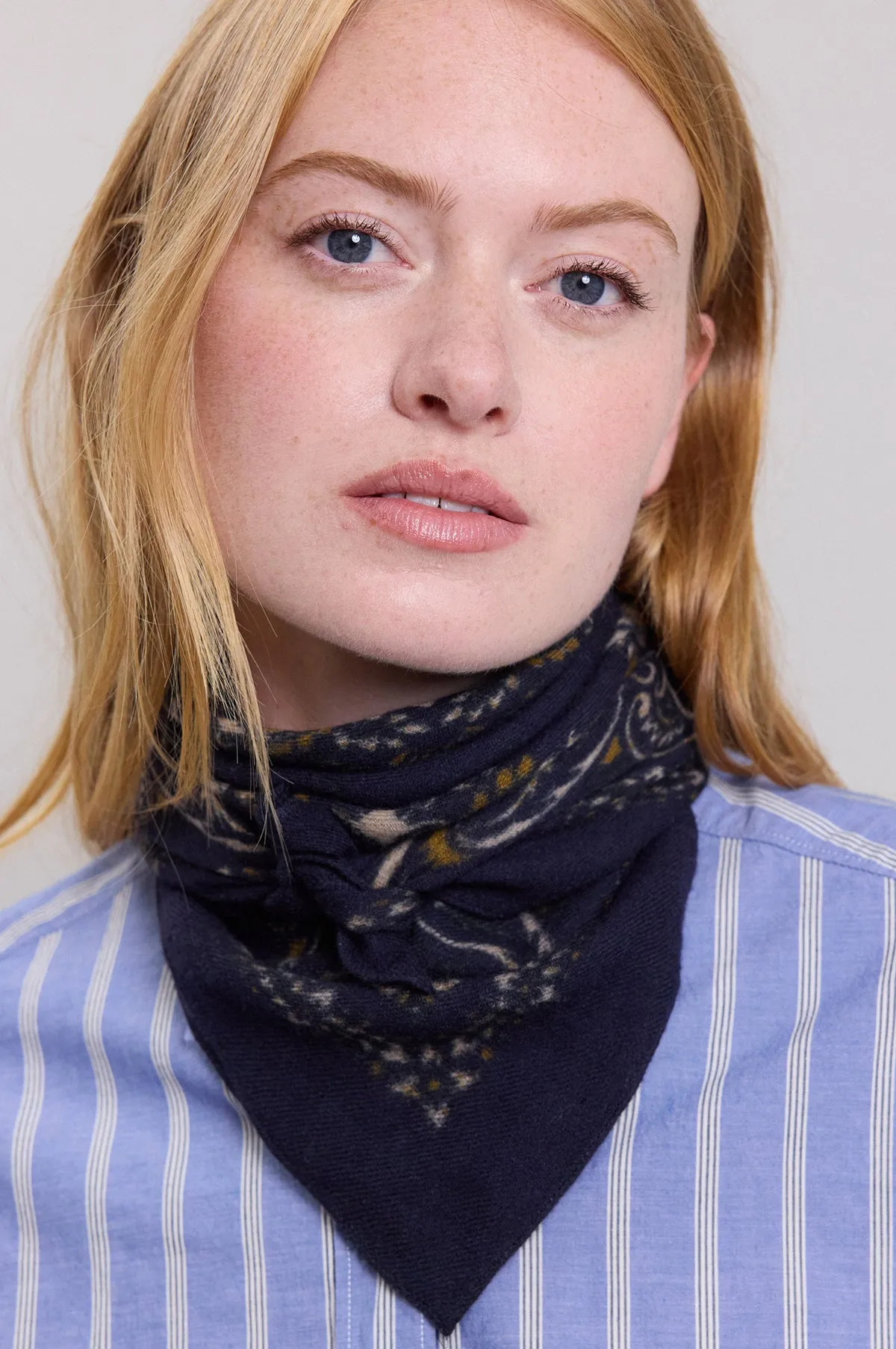 Large Bandana Scarf Navy