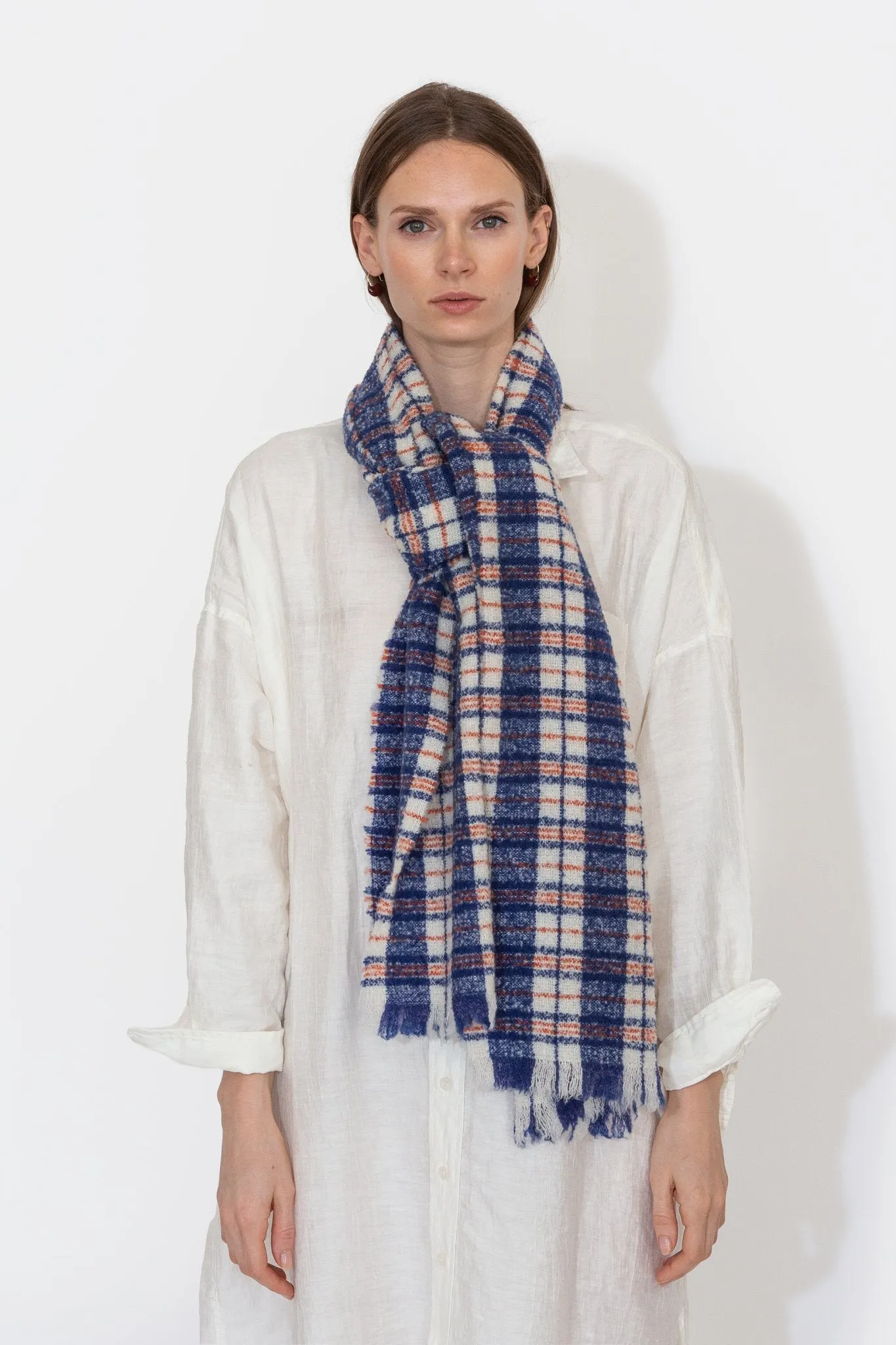 Ment Sciarpa in White, Red & Blue
