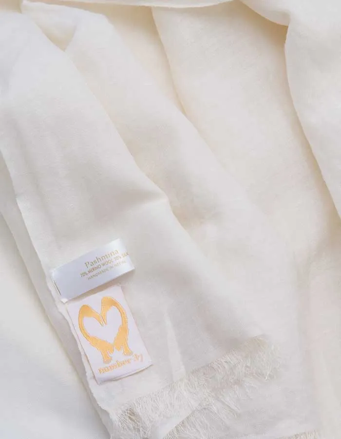Natural White Wedding Shawl | number 37