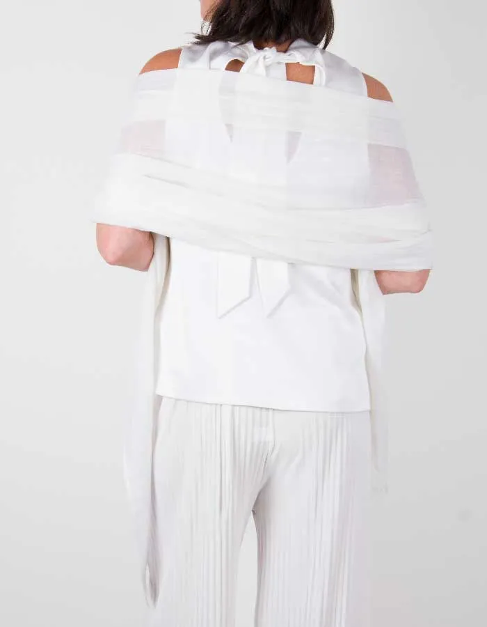 Natural White Wedding Shawl | number 37
