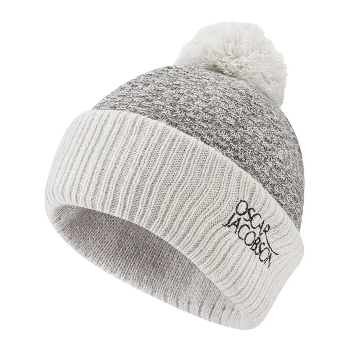 Oscar Jacobson Tammis Bobble Hat - Lunar Grey Marl