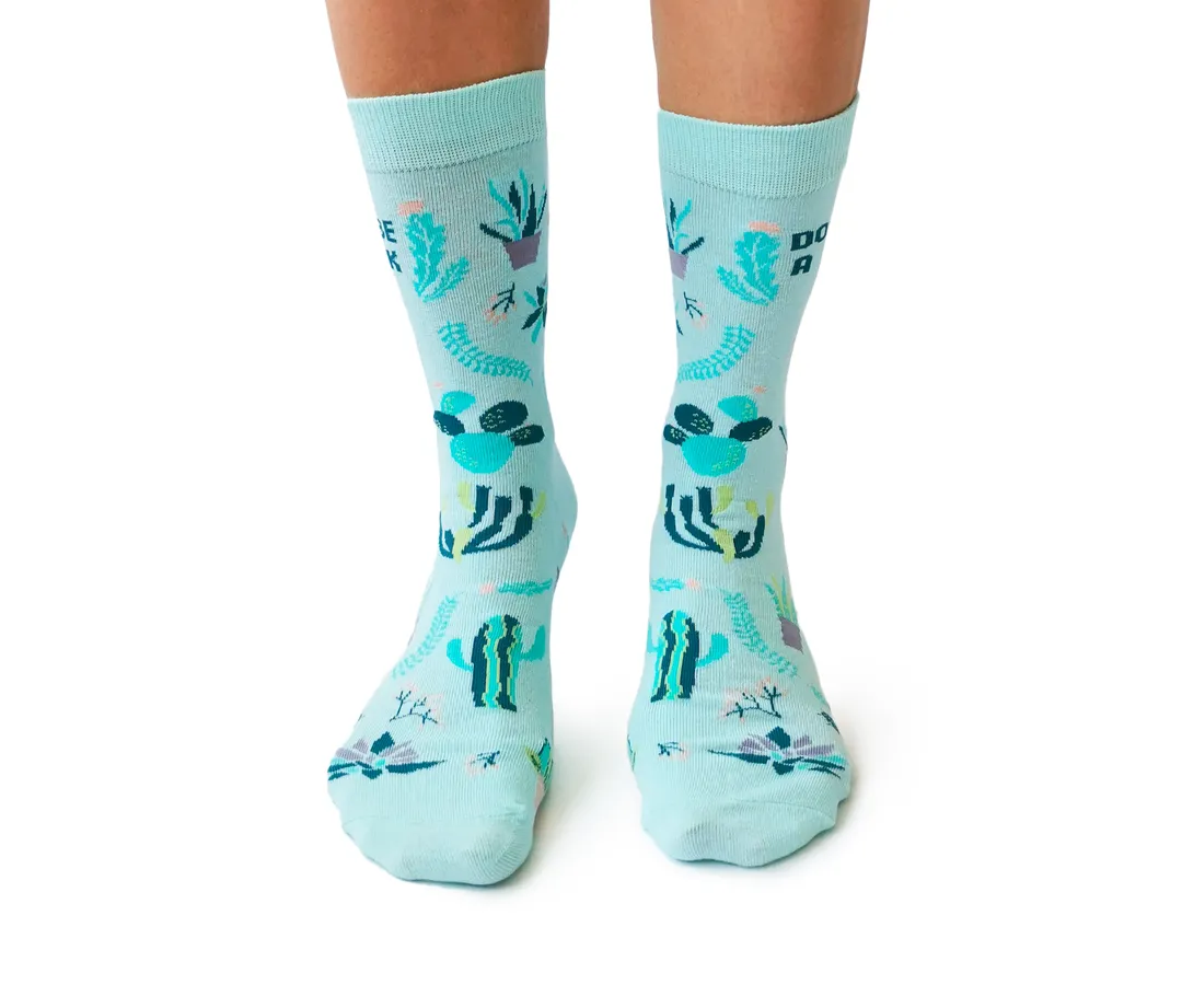 "Prickly" Cotton Crew Socks by Uptown Sox - Medium