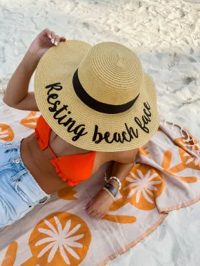 Resting Beach Face Sun Hat
