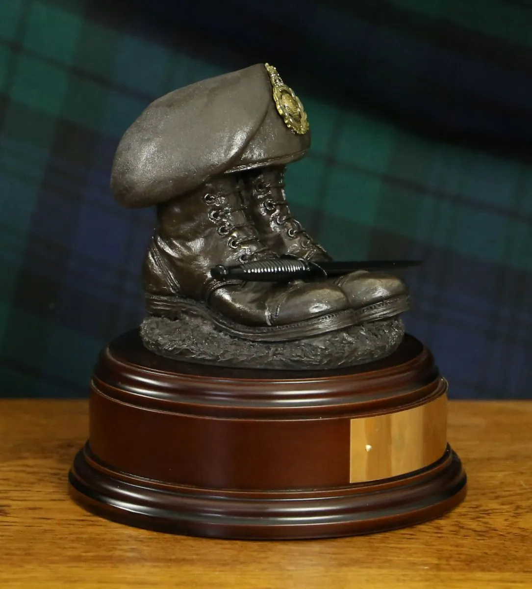 Royal Marines Drill Boots and Beret - Bronze