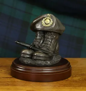 Royal Marines Drill Boots and Beret - Bronze