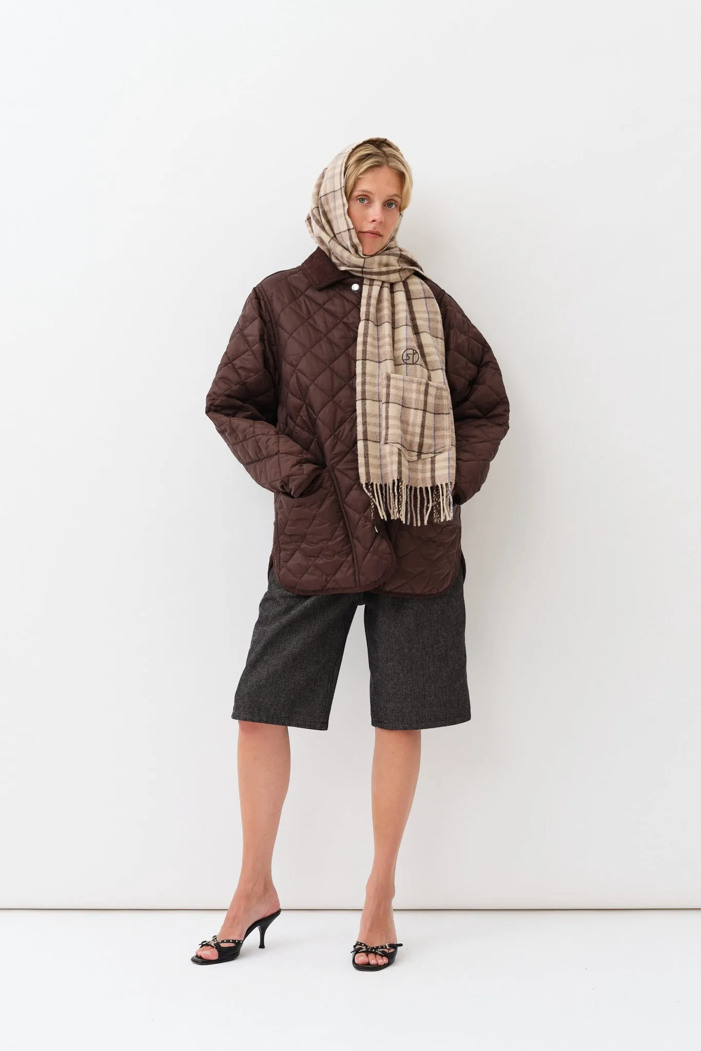 Schatter Scarf — Brown Check