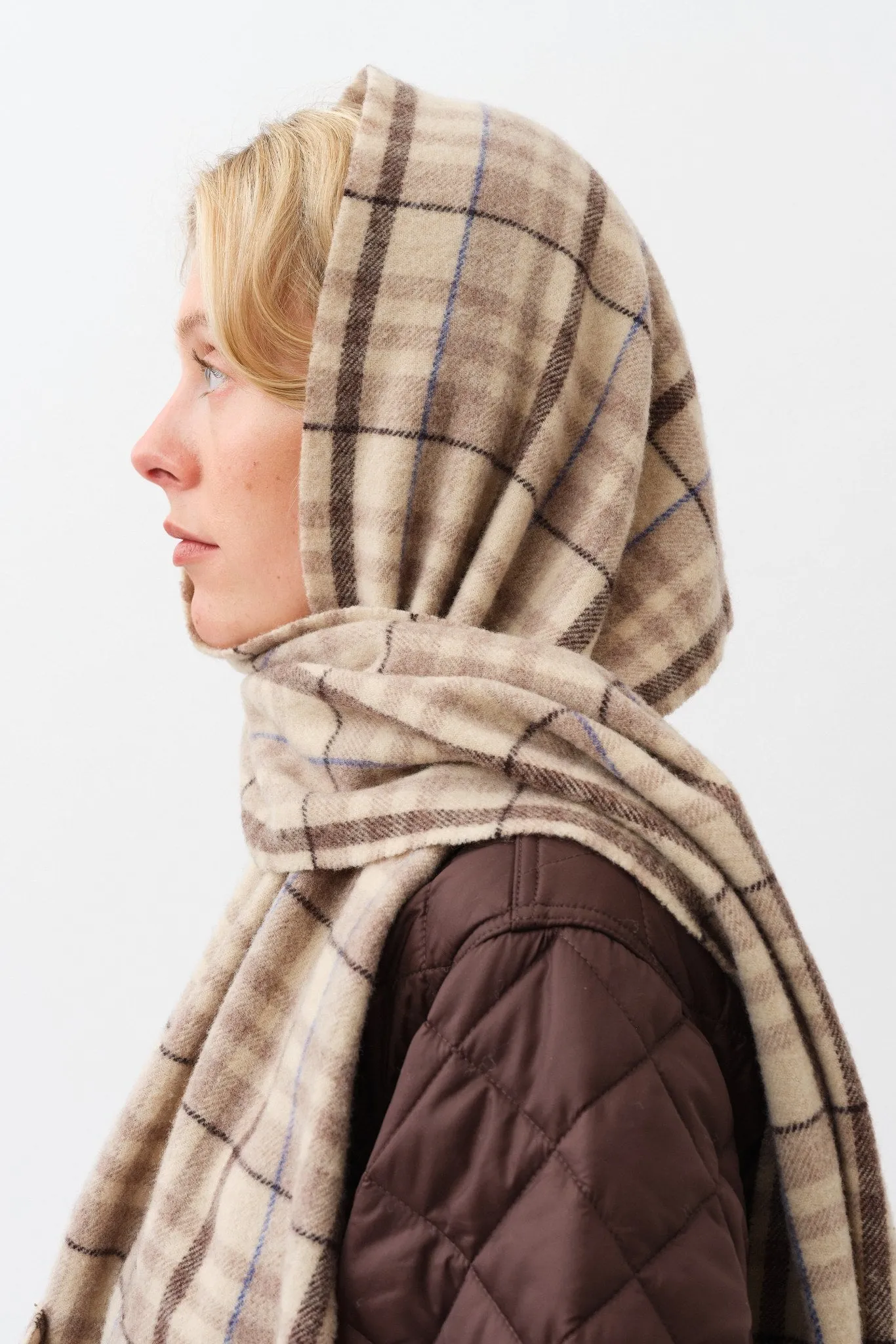 Schatter Scarf — Brown Check