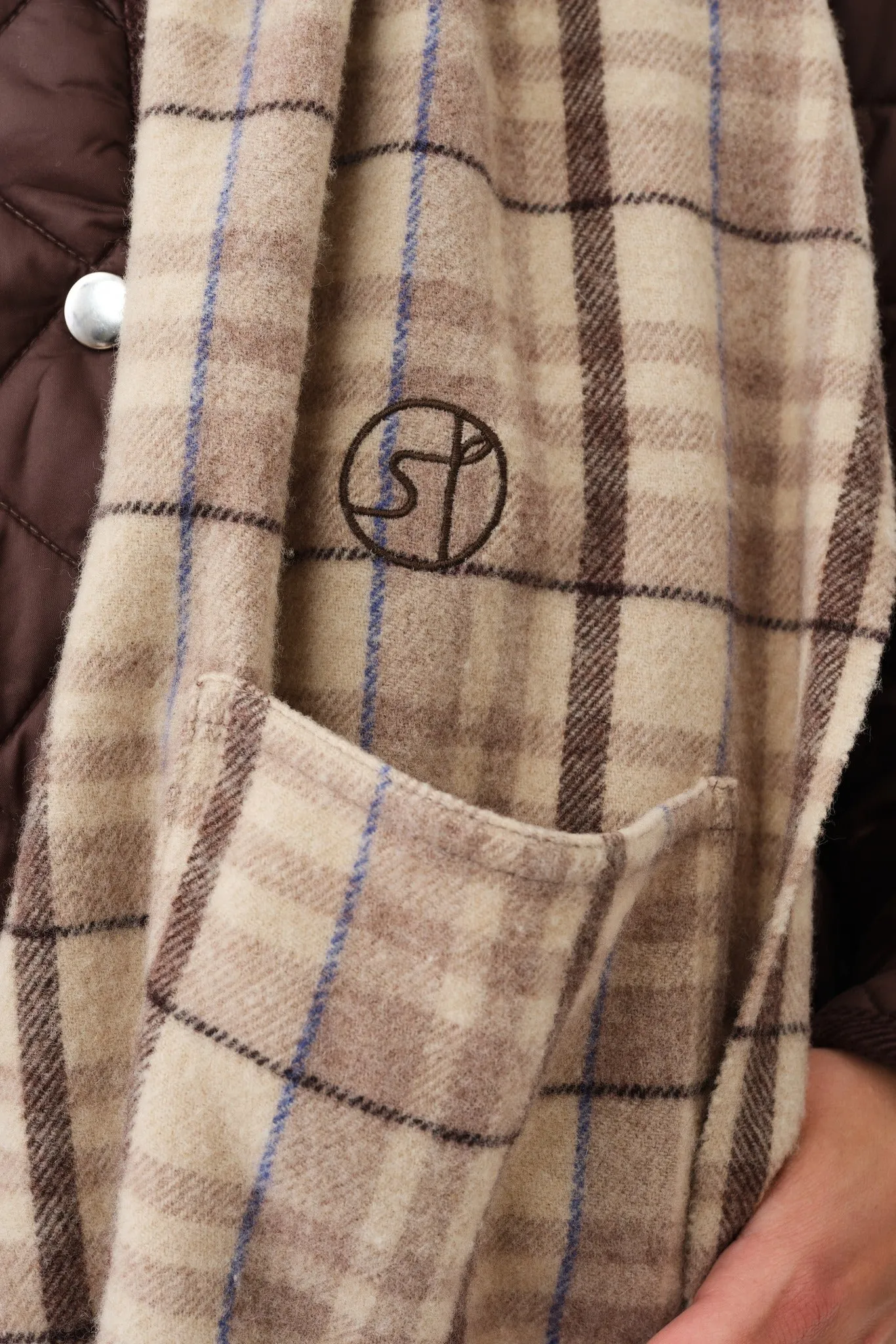 Schatter Scarf — Brown Check