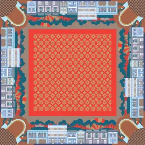 Shophouses at the Foothill Silk Scarf