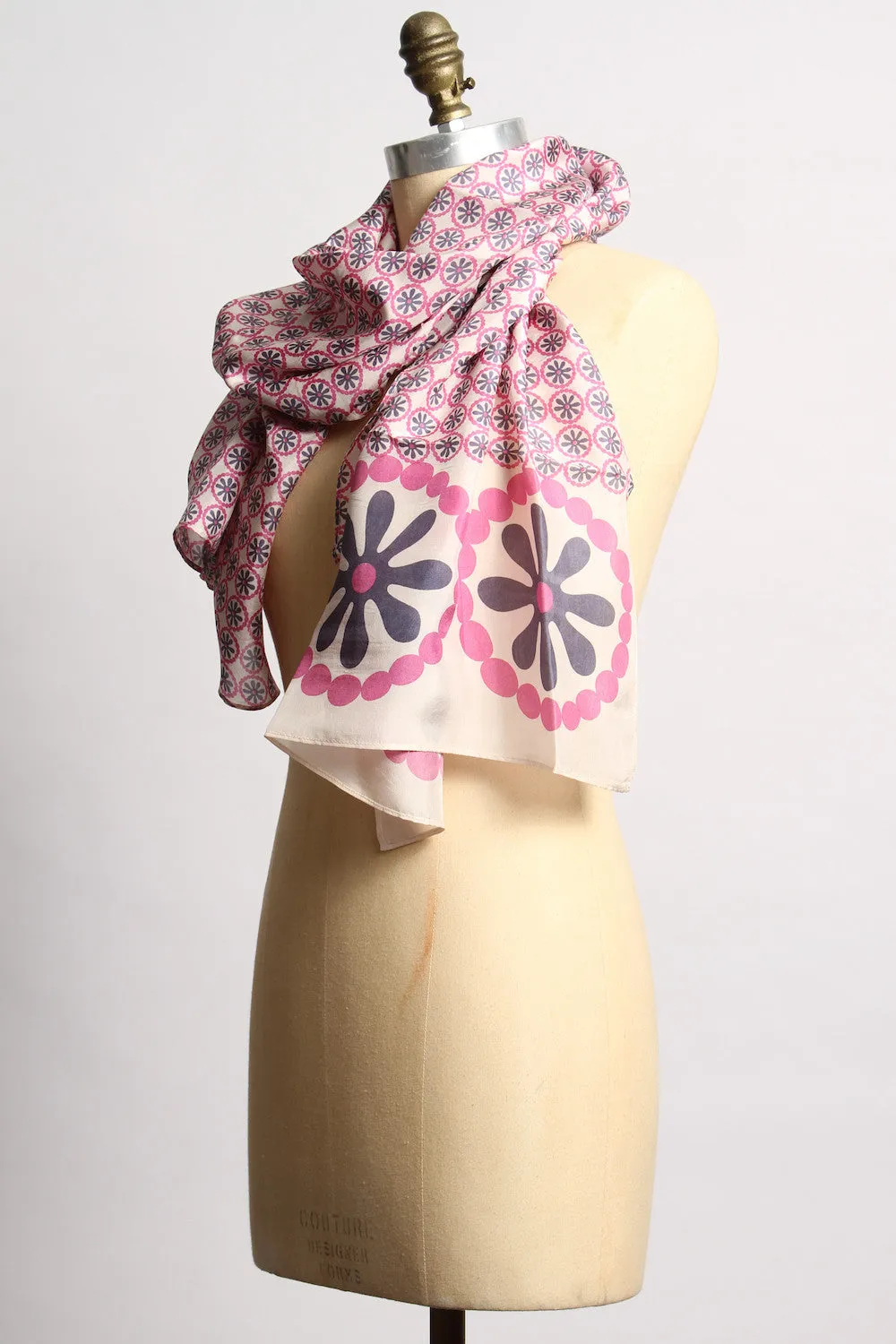 Silk Tali Pink Scarf