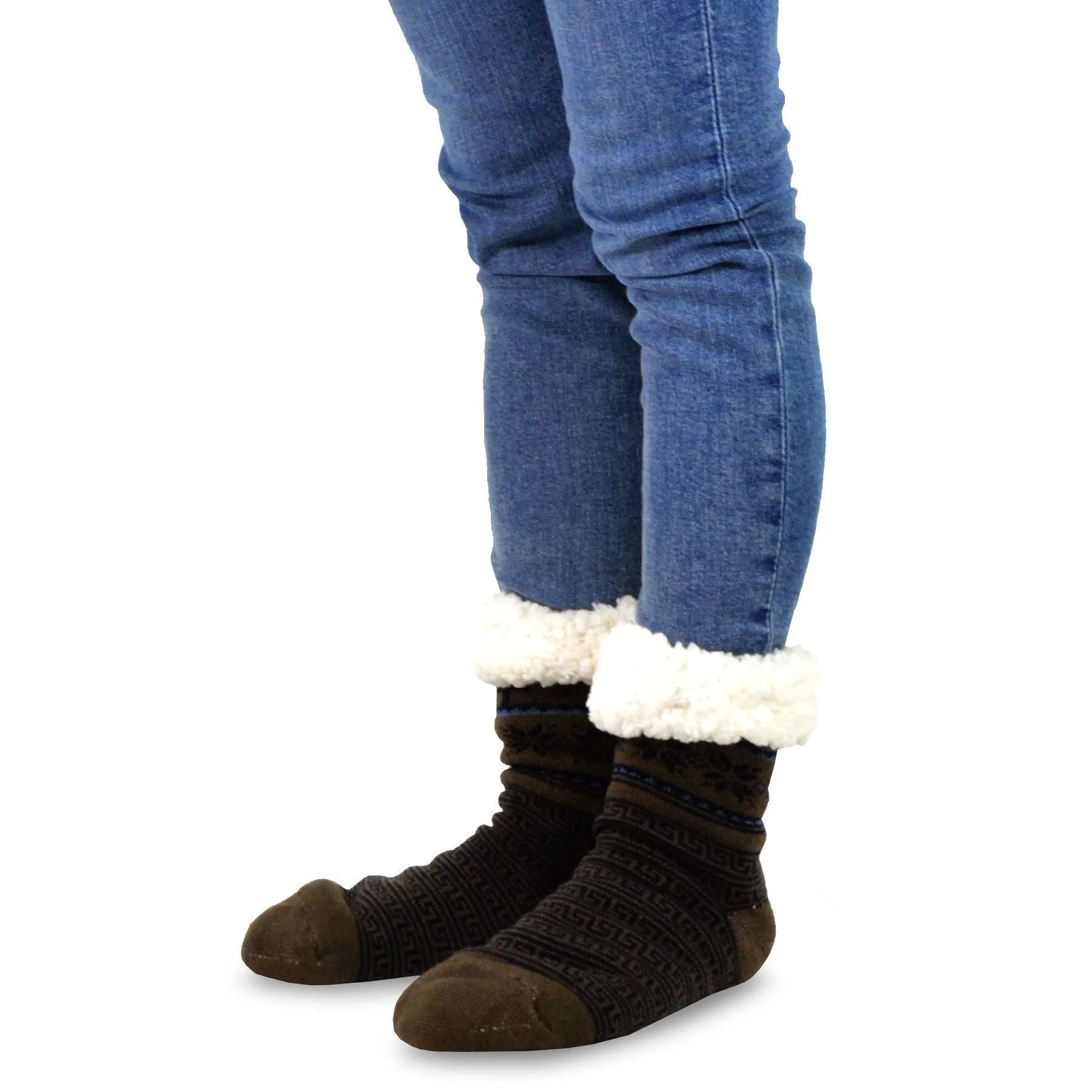 TeeHee Socks Men's Double Layered Polyester Crew Assorted 3-Pack (R1300)