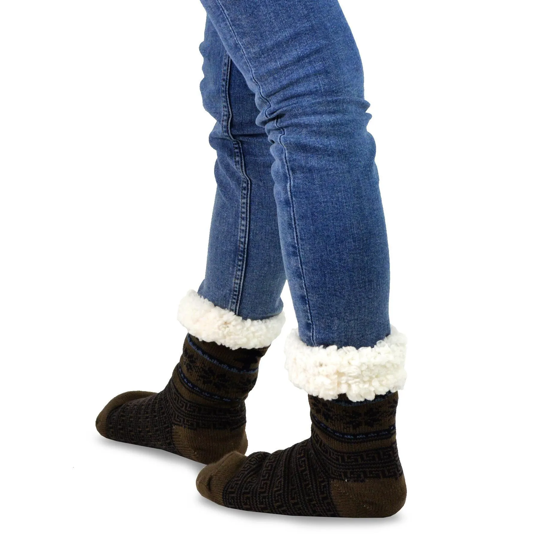TeeHee Socks Men's Double Layered Polyester Crew Assorted 3-Pack (R1300)