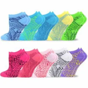 TeeHee Socks Women's Casual Cotton Crew Floral 10-Pack (11200)