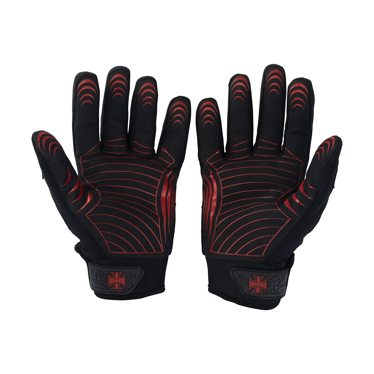 West Coast Choppers Por Vida Gloves - Black/Red