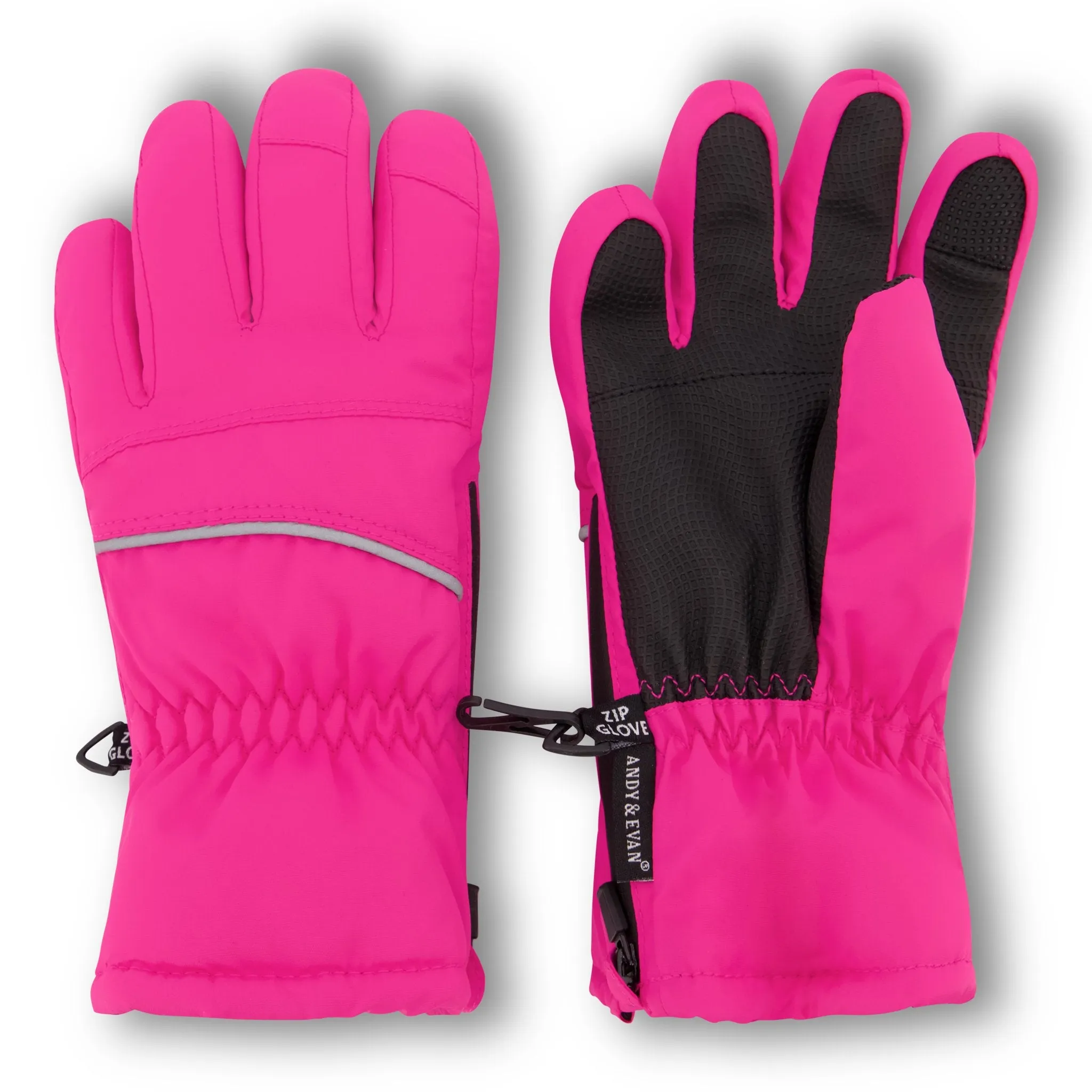Winter & Ski Glove powered by ZIPGLOVE™ TECHNOLOGY | Hot Pink