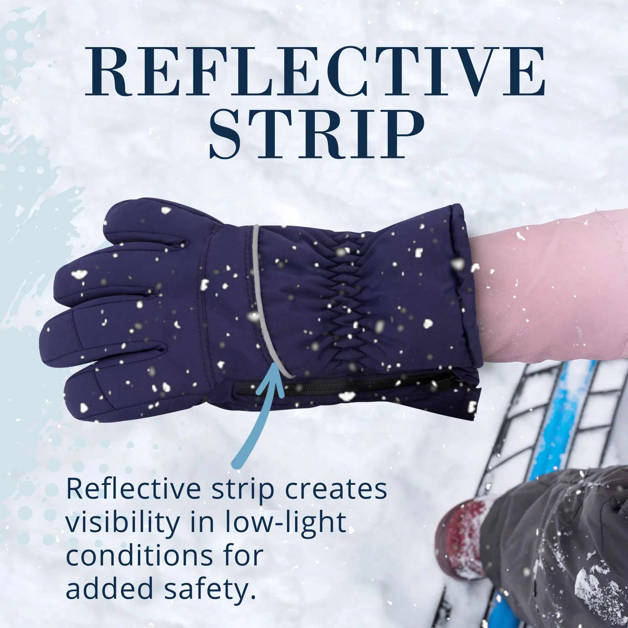 Winter & Ski Glove powered by ZIPGLOVE™ TECHNOLOGY | Navy